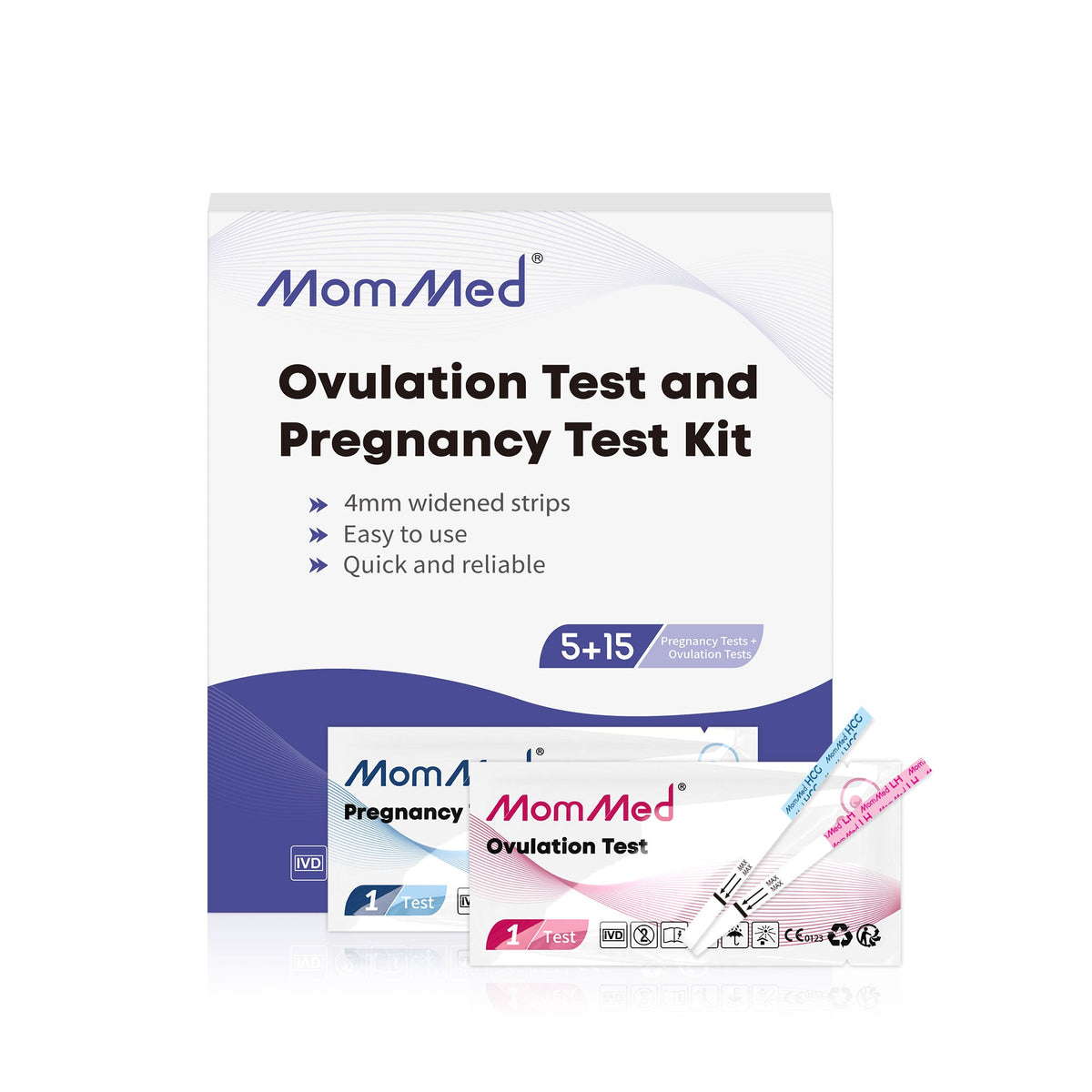 Ovulation and Pregnancy Test Strips Combo Kit 5+15