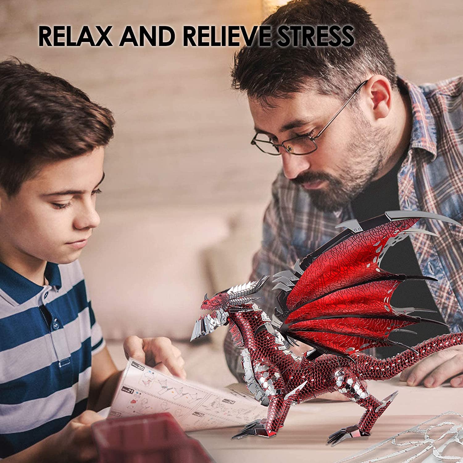 SmartBabyKid™ 3D Metal Model Kits for Teens-Black Dragon King