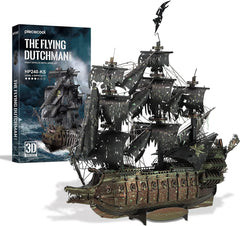 SmartBabyKid™ Flying Dutchman Model Ship, DIY Steel Warcraft 3D Metal Model Kits Puzzle 59 Pcs