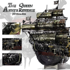 SmartBabyKid™ Queen Anne's Revenge Pirate Ship Model Kits with DIY Tools Set