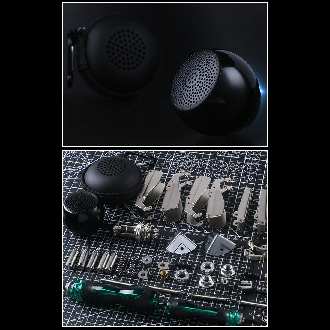 1636Pcs DIY Scorpion 3D Assembly Metal Kit Wireless Bluetooth Speaker-Smasher