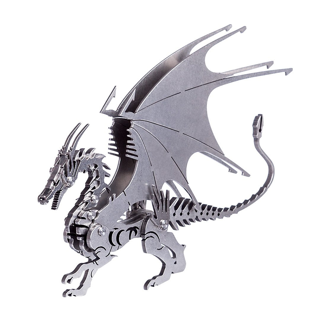 DIY 3D Metal Ice Dragon Puzzle Model Assembly Dinosaur Crafts
